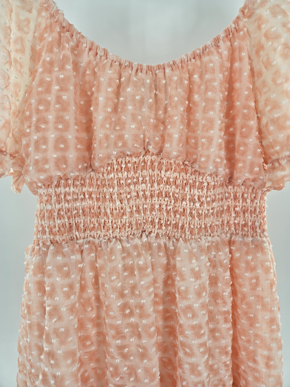 Flying Tomato A Calin L Dress Smocked Puff Sleeves Femme Flirty Versatile Staple - Picture 3 of 16